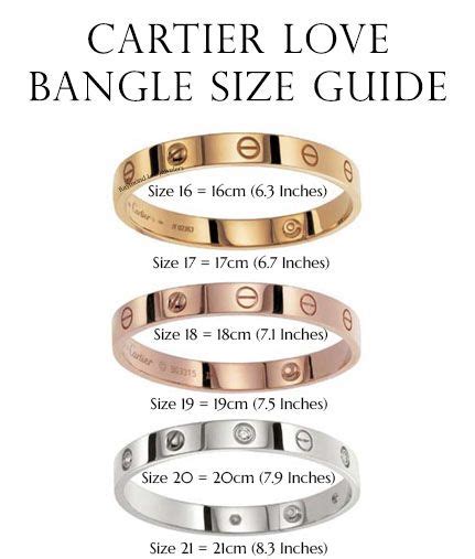 cartier size guide